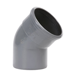 Pipelife pvc bocht m/s 125 45° sn4 gr