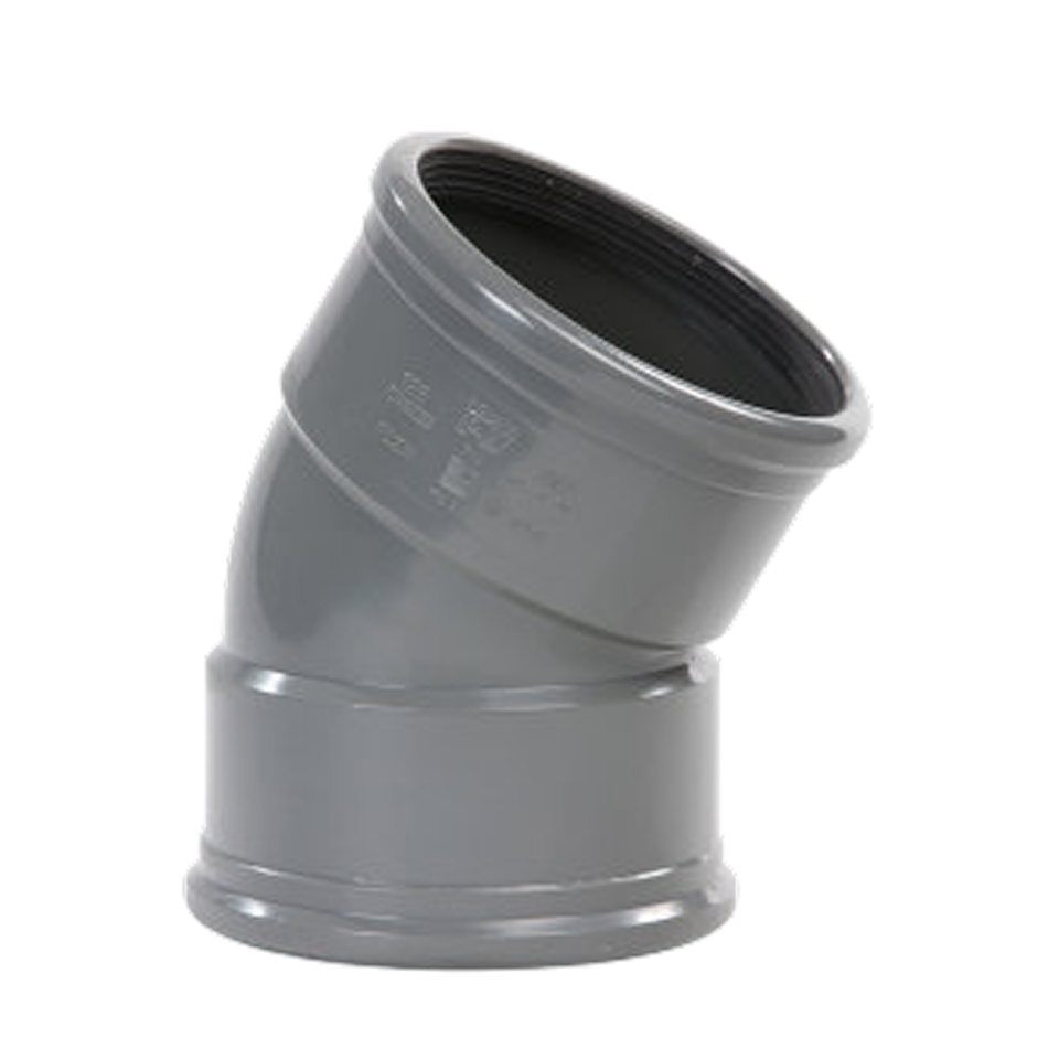 Pipelife pvc bocht m/m 110 30° sn4 gr