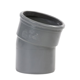 Pipelife pvc bocht m/s 160 15° sn4 gr