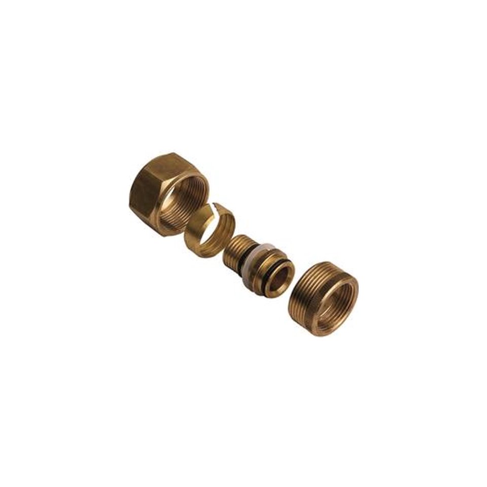 Henco adapter 26x22 naar mess. knelverbinding