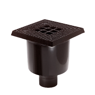 Schrobput met gy deksel, 200 x 200, onderuitloop 75mm