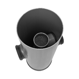 Pvc zandvangput, 250 mm, incl filter, 2x 110 mm, H= 85 cm