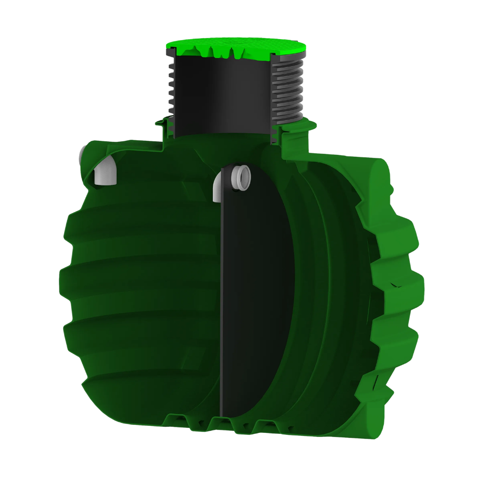 MW Septictank polyetheen, 2- kamersysteem 2200 liter