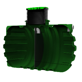 MW Septictank polyetheen, 2- kamersysteem 3000 liter
