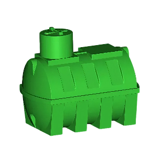 MW Regenwatertank 500L, horizontaal, Ø400 1130 x 860 x 890
