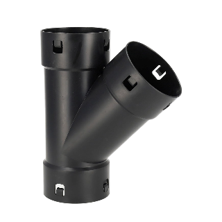 PP klik T-stuk 45°, 100 mm, voor drainagebuis