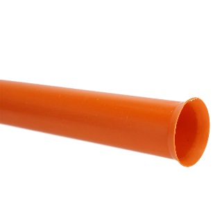 Eindbuis met klik/flens M1 oranje, 60 mm