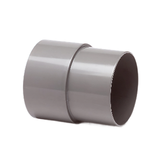 Dyka PVC HWA mof 100mm, grijs, mof/verjongd spie