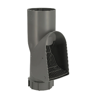 PE Bladscheider 110mm(optie100), voor standleiding, grijs