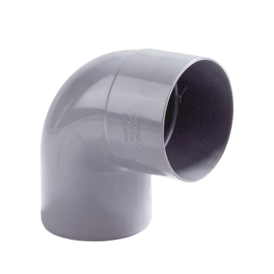 Dyka PVC HWA bocht 60mm, grijs, 87.5° mof/spie