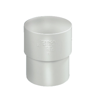 Dyka PVC HWA mof 80mm, wit, mof/verjongd spie