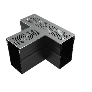 MW Drain 65/100 T-stuk, Falcon-Line RVS rooster