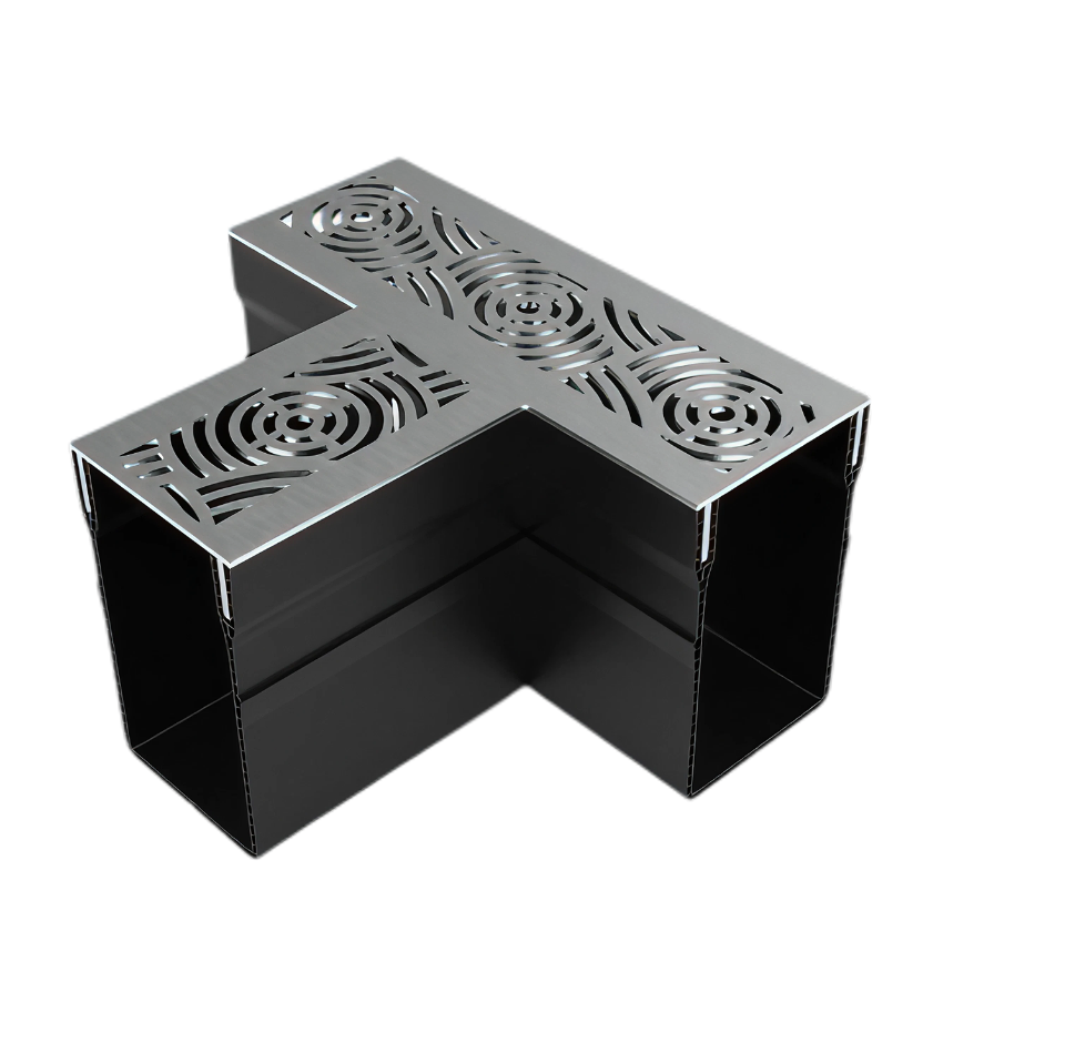 MW Drain 65/100 T-stuk, Falcon-Line RVS rooster