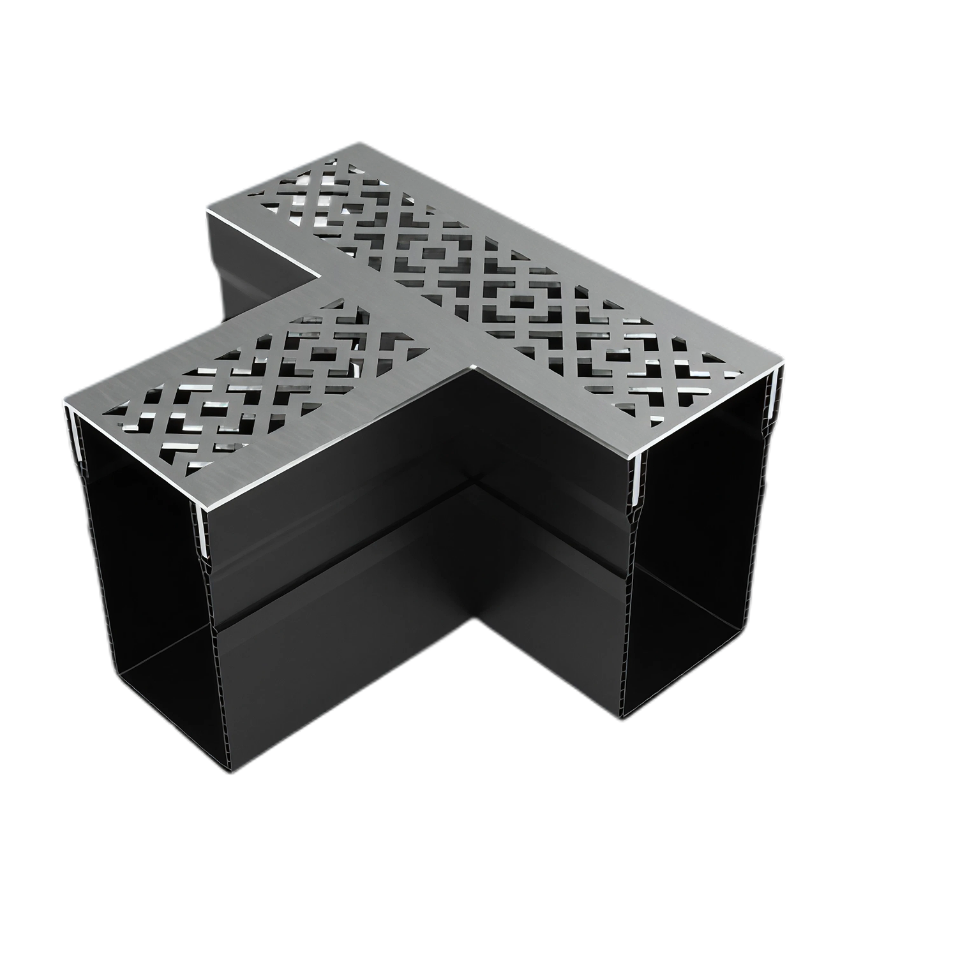 MW Drain 65/100 T-stuk, Diamond-Line RVS rooster