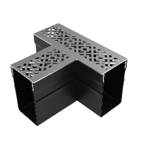 MW Drain 65/100 T-stuk, Diamond-Line RVS rooster
