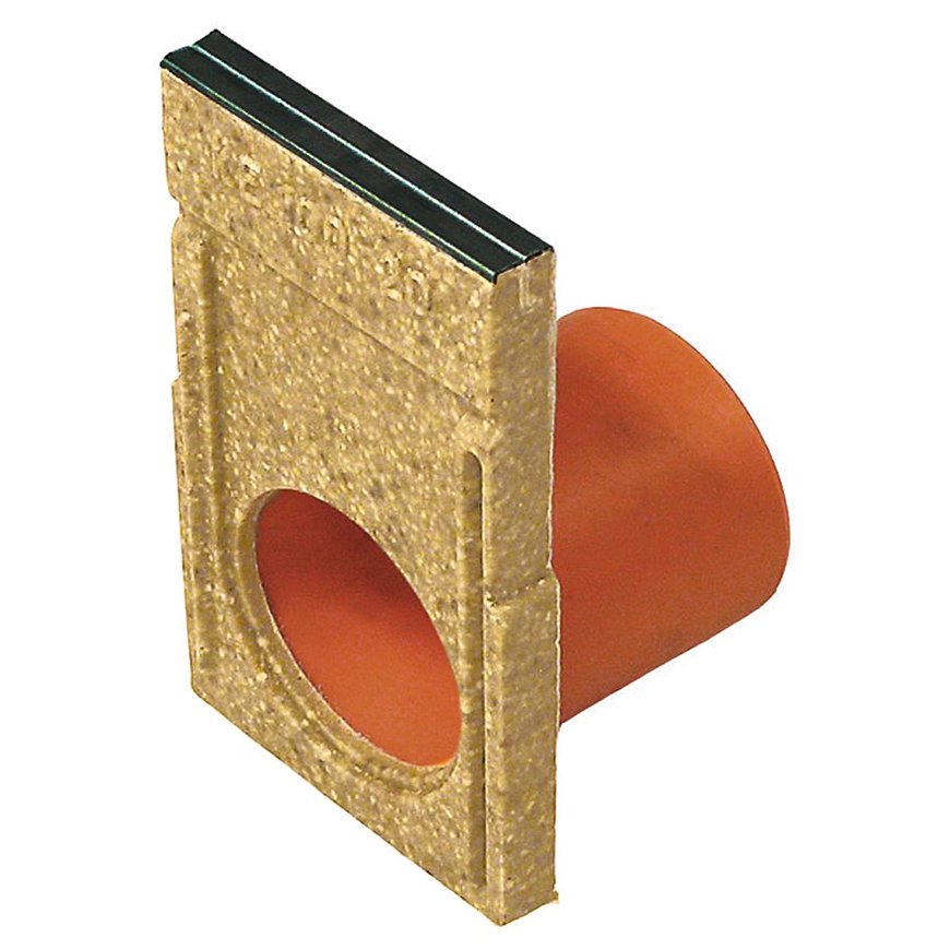 Anrin eindstuk + uitloop Ø110, KE-100, zwarte rand, H= 15cm