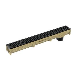 Anrin lijngoot, SELF-100, incl. poly-sleufrooster +uitl L=1M