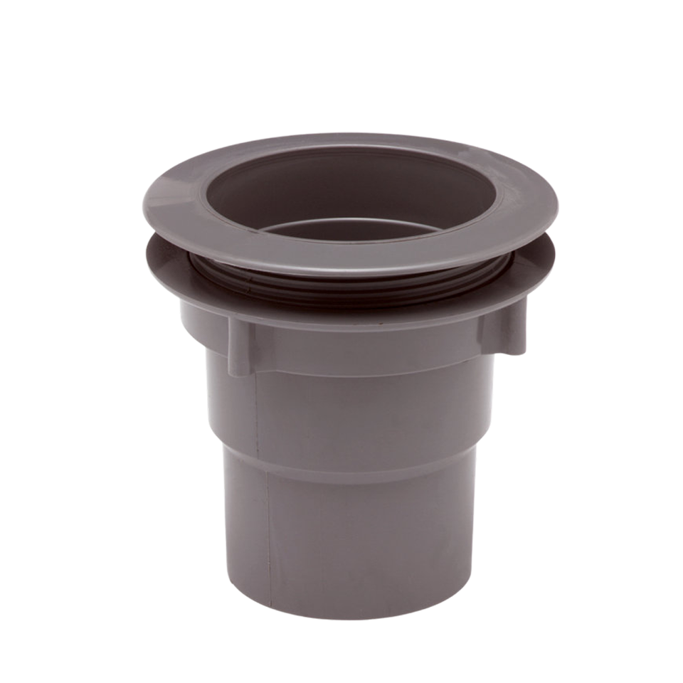 Gootuitloop voor bakgoot, 70-80mm grijs, met wartel