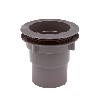 Gootuitloop voor bakgoot, 70-80-100 mm grijs, met wartel