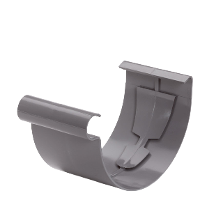 S-lon verbindingsstuk voor mastgoot 150mm, grijs, pvc, lijm