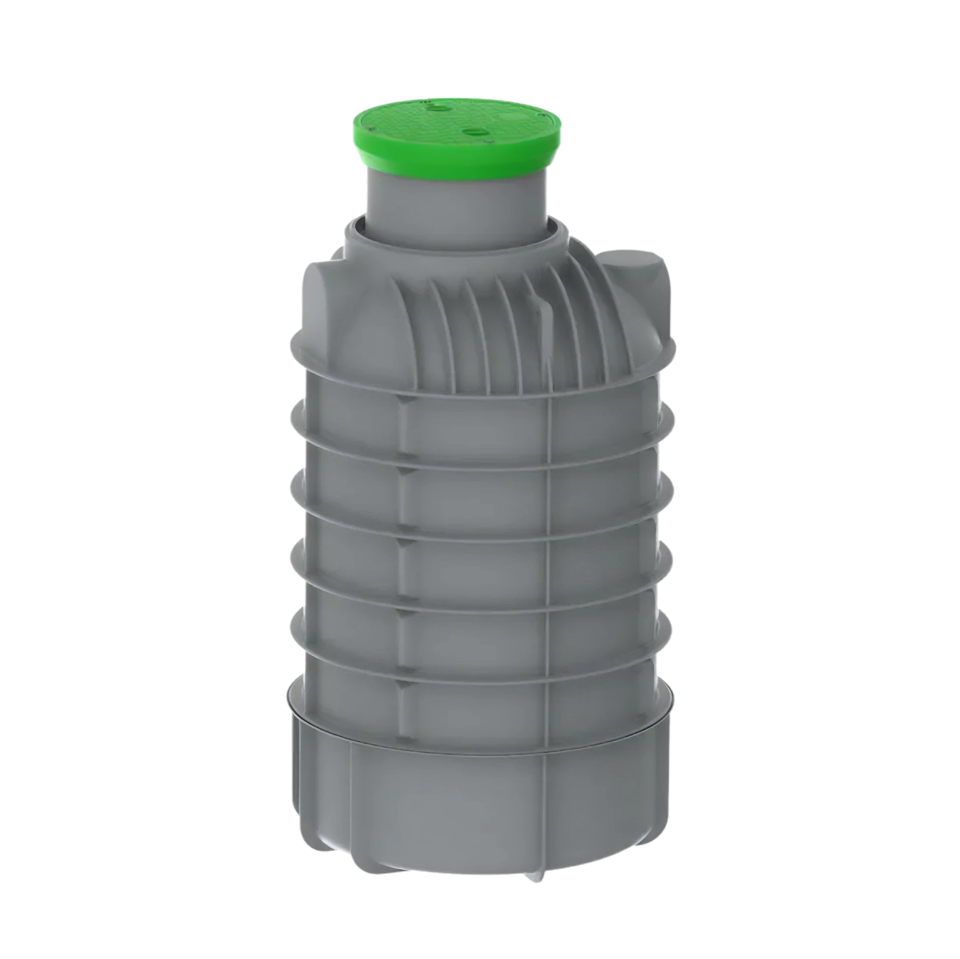 MW Regenwatertank verticaal, 2300 L, Ø1300 x 2550 mm