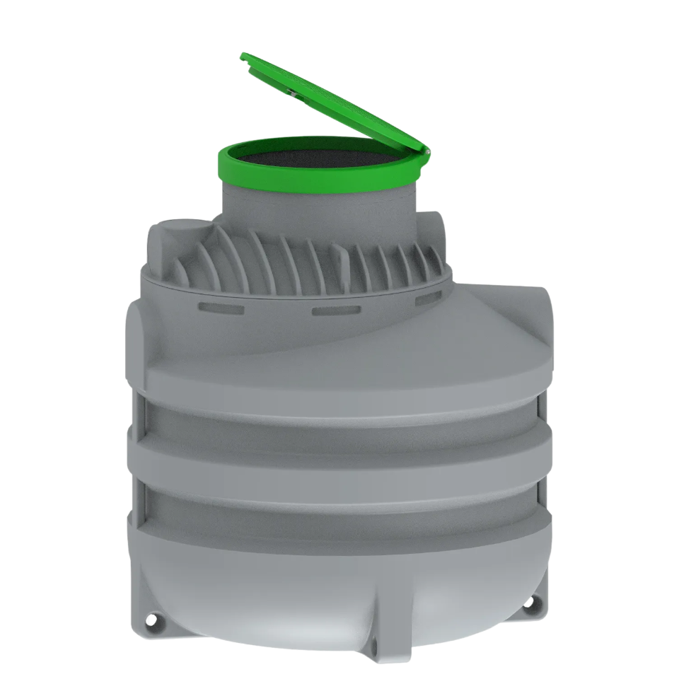 MW Regenwatertank verticaal, 3200 L, Ø1800 x 2350 mm