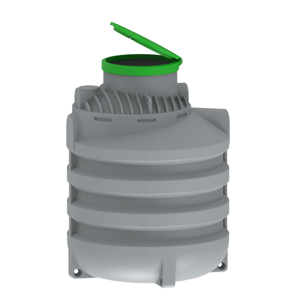 MW Regenwatertank verticaal, 4000 L, Ø1800 x 2700 mm