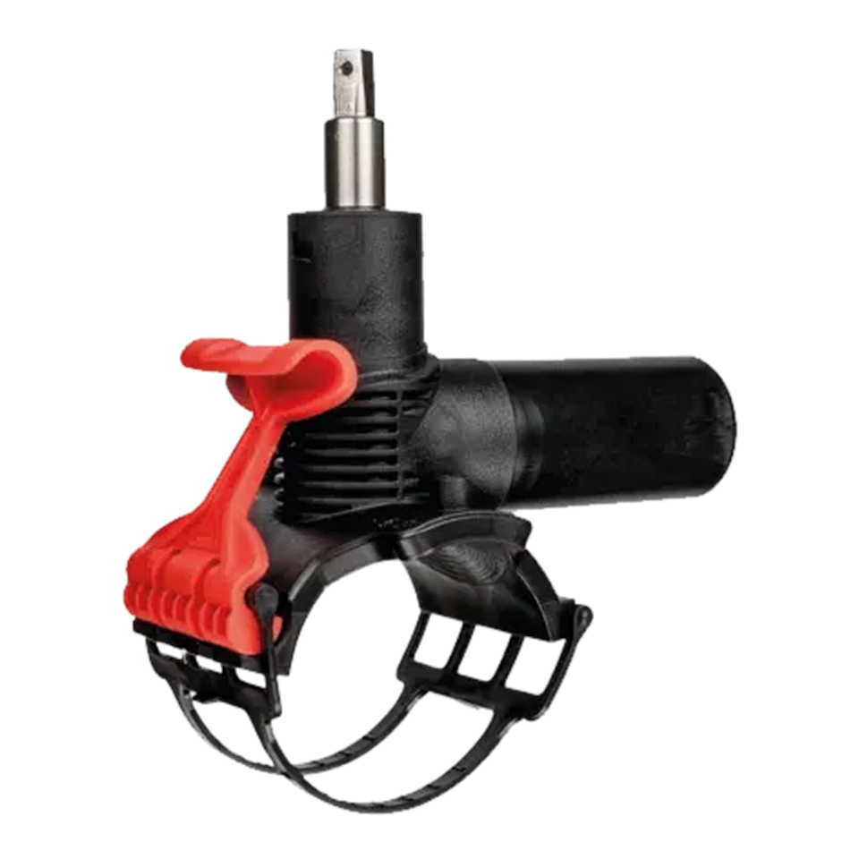 DAV drukaanboorventiel PE100 SDR11 110x63 L=183 Red Snap