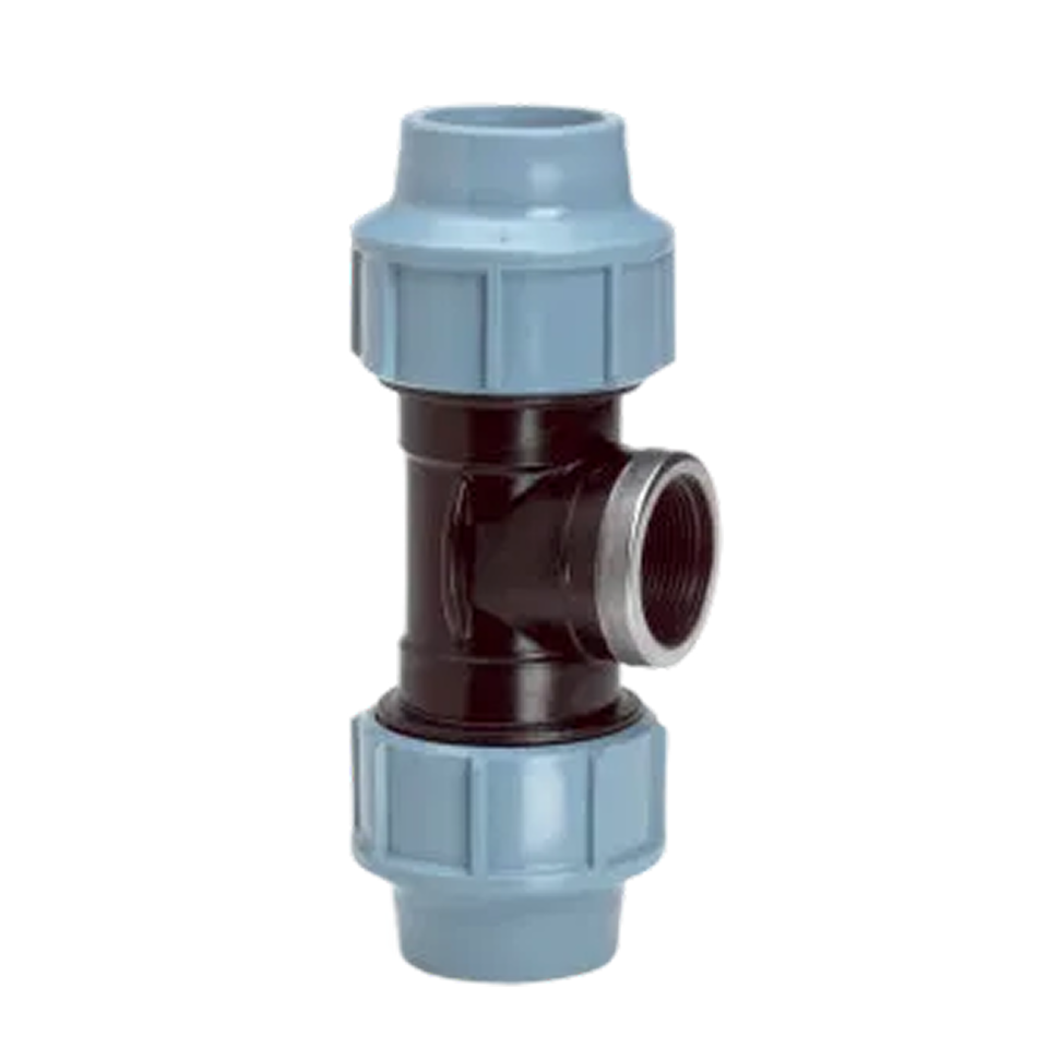 Unidelta PP T-stuk met bi, 20 x 1/2'' x20