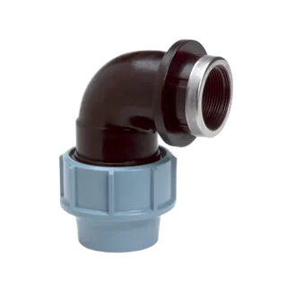 Unidelta PP Knie 90° met bi met verst. ring., 110 x 3''