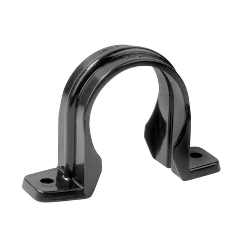Dyka zadel, type Omega, pvc, zwart, 32 mm