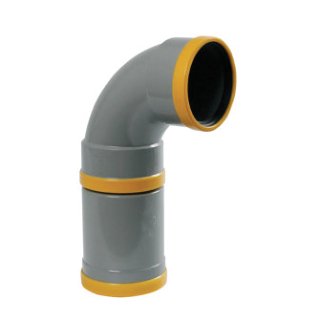 Wavin PVC Zett.Bocht 90° 125 SN8 M/M