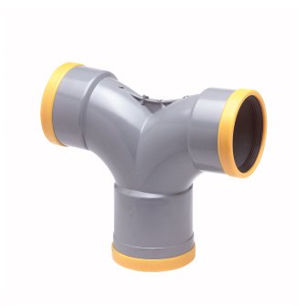 Wavin PVC Zett.T-stuk 90° 125 SN8 3M Flx