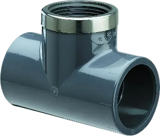 HD T-stuk 20mm x 1/2" x 20mm 90° Bi.dr. met verstevigingsring