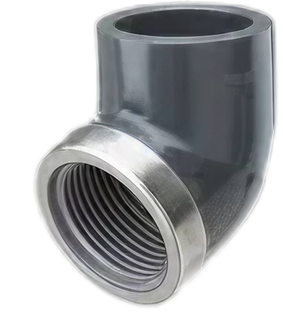 HD Knie 32mm x 1" 45° Bi.dr. met verstevigingsring