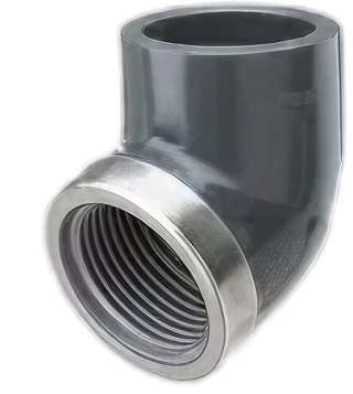 HD Knie 50mm x 1.1/2" 45° Bi.dr. met verstevigingsring