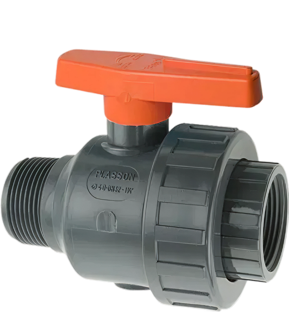 PVC Kogelkraan 1" Bi.dr. x Bu.dr. 1 x Wartel