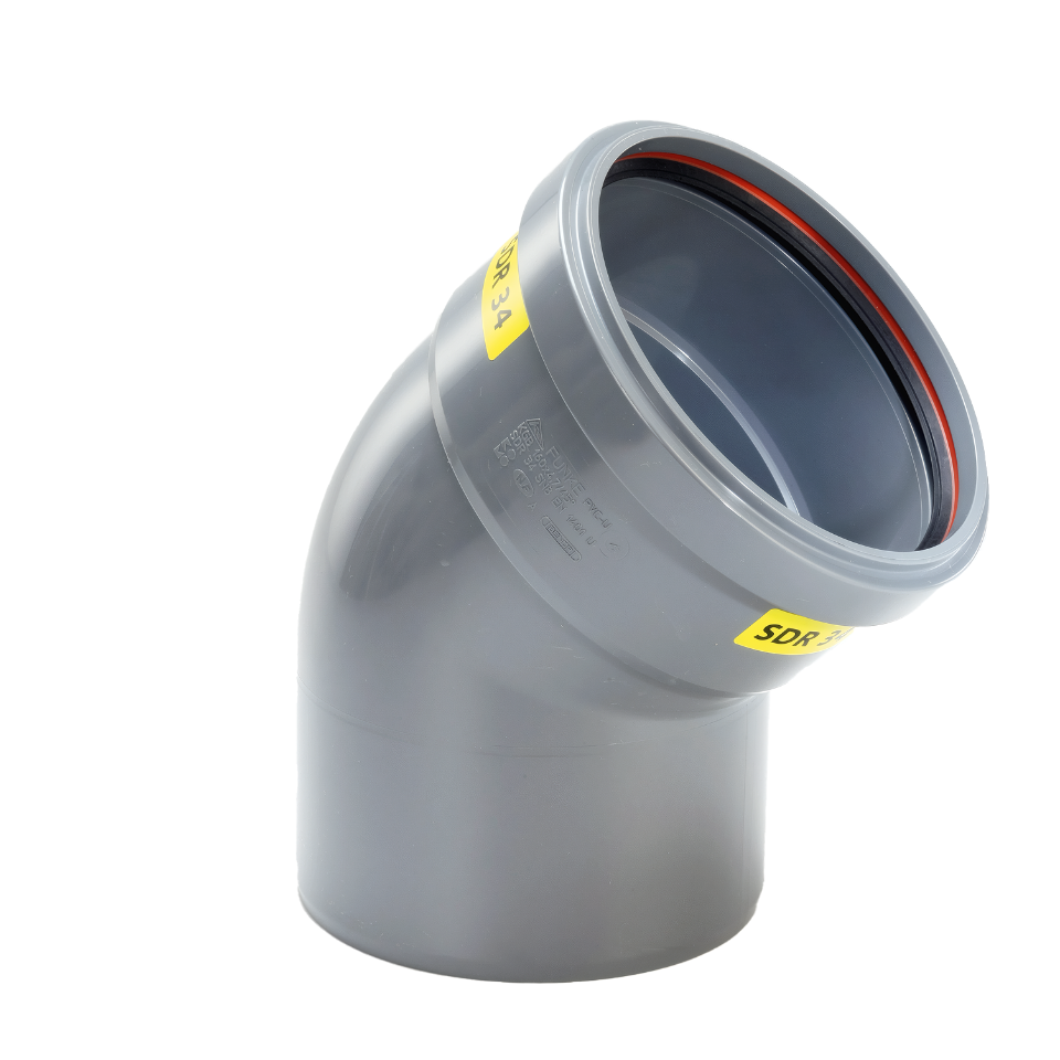 PVC Bocht 45° 500 SN4 M/S