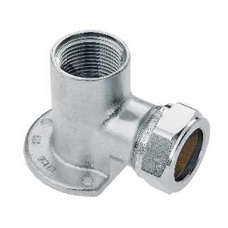 BONFIX 82573 Knel Muurplaat 3/4" bi. dr. x 22 mm vernikkeld