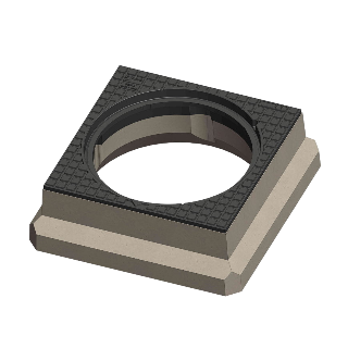 GY putrand met betonvoet H=24cm, dagmaat Ø520mm (ex. deksel)