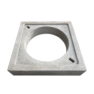 Fundatieplaat 90x90x24 cm, gat rond Ø68 cm