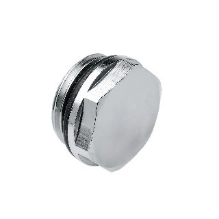 Radiatorblindstop 1/2" vernikkeld met O-ring