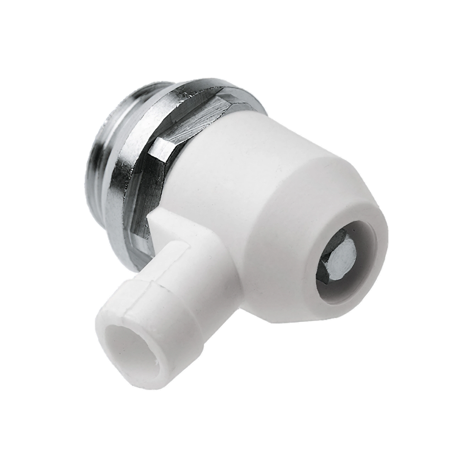 Draaibare aftapper 1/2" + siliconen O-ring + grote doorlaat