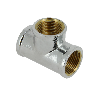 BONFIX 80110 T-stuk 3/4" binnendraad verchroomd