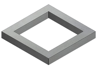 Betonstelrand vierkant, 82x82x20cm, sparing 60cm