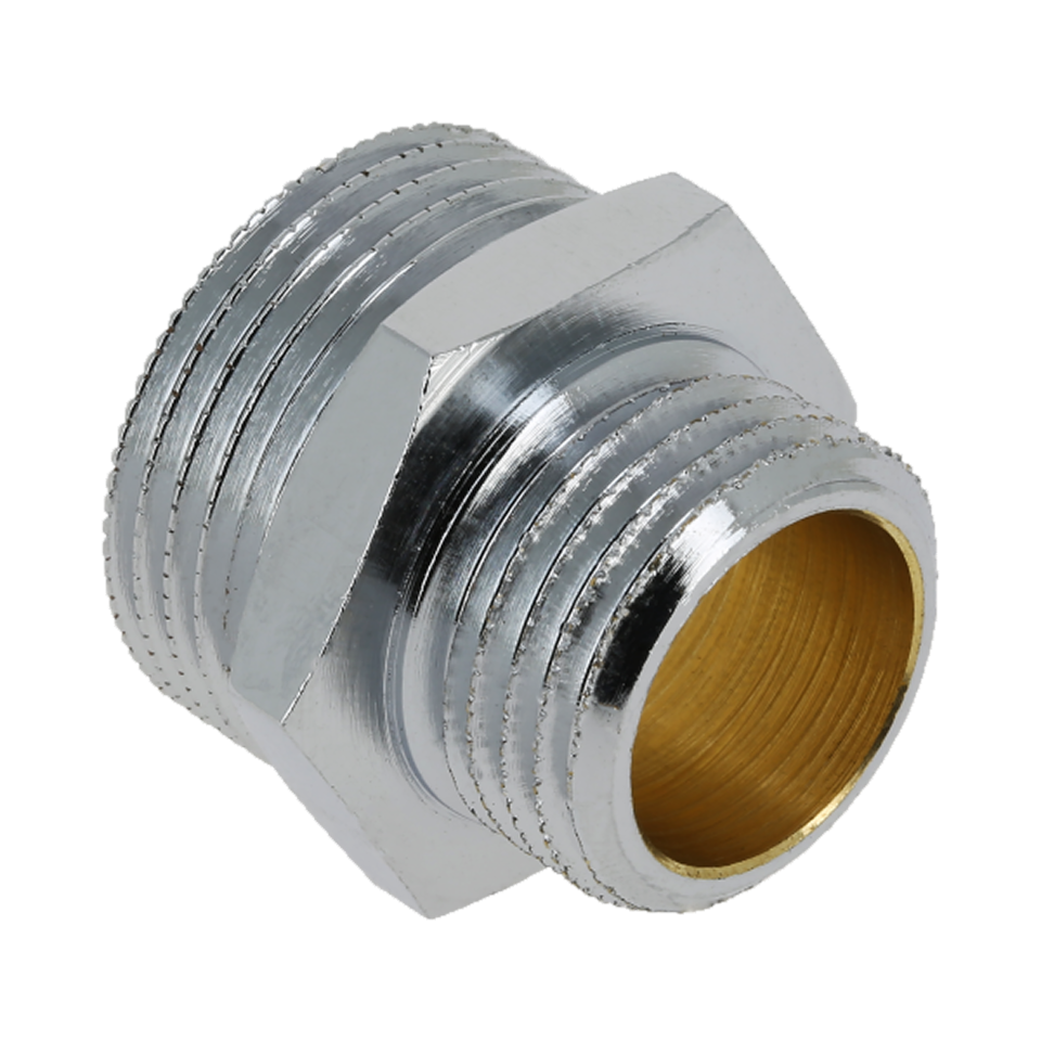 BONFIX 80551 Verloopnippel 3/4" x 3/8" 2x buiten vernikkeld