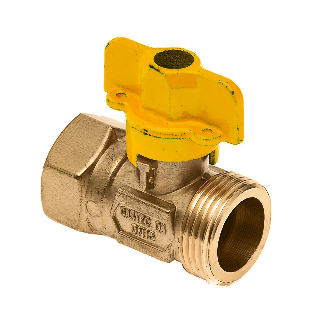 Gaskogelkraan 3/4" binnen x 1 " warteldraad