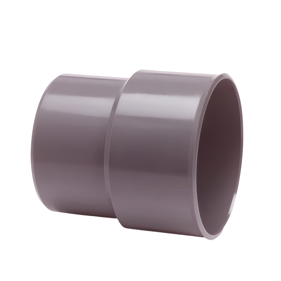 PVC reparatiemof 50mm, excentrisch, lijmmof x verjongd spie