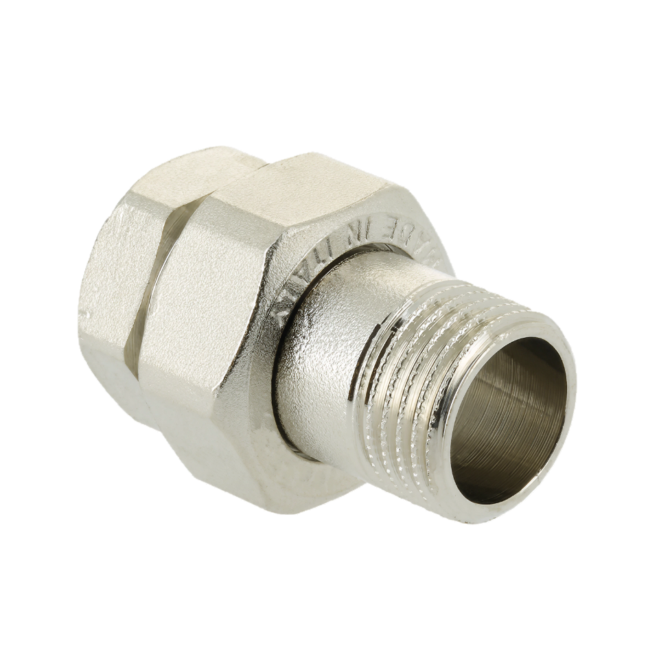 BONFIX 70263 3-del. rechte koppeling 1/2 bi x 1/2 bu nikkel.