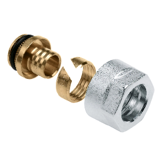 TP98 Adaptor (Pilaar, knelring en wartel) eurokonus 20 x 2.0